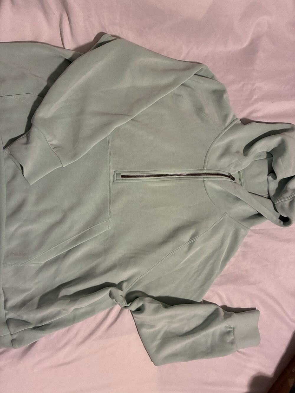 Hulk Mint Green Half Zip Hoodie Sz Xl